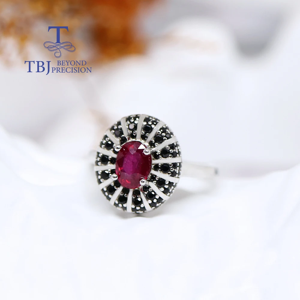 Natural Filled Ruby Ring for Women 925 Sterling Silver Light Luxury Fashion Fine Jewelry Engagement Anniversary Gift