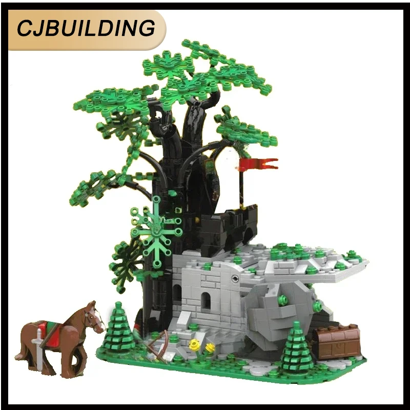 Europeanl Street View Medieval Camouflaged Outpost Castle model DIY creative ideas Toy Gift buildingblocks MOC-128713 6066