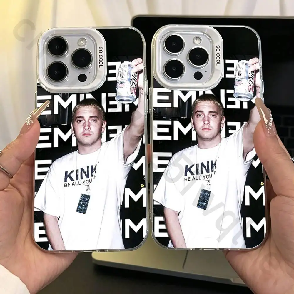 

Singer E-Eminem Phone Case for iPhone 17 16 15 14 ProMax 13 11 Pro Max air Plus Matte IMD Laser Cover