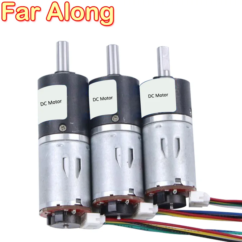 DC6V12V24V Planetary Geared Motor With Hall Encoder Reversible Adjustable Speed And Speed-measuring Motor With Planetary Gearbox