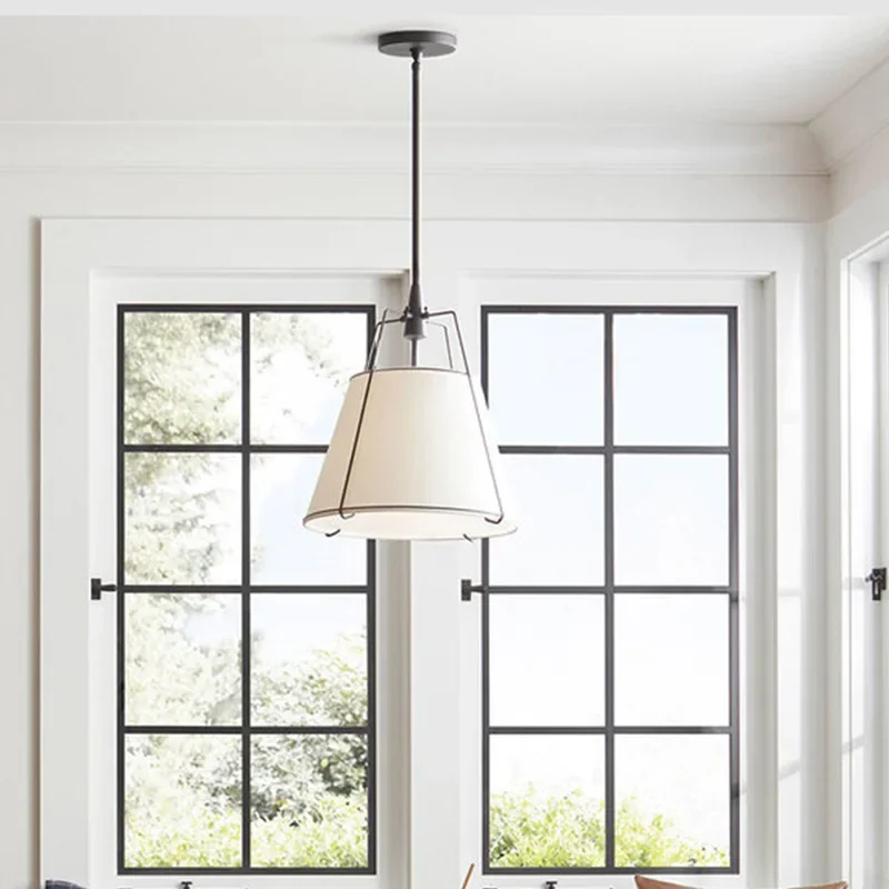 Tecido retro pingente de luz designer criativo moderno e minimalista luxo japonês restaurante bar balcão luz principal sala estar