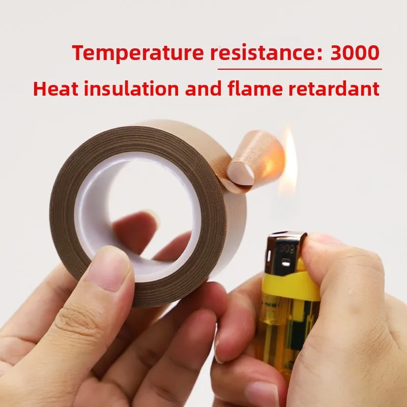 10M PTFE High Temperature Resistant Tape 300 °C Heat Insulation Adhesive Sealing Machine Self-adhesive Waterproof Tape