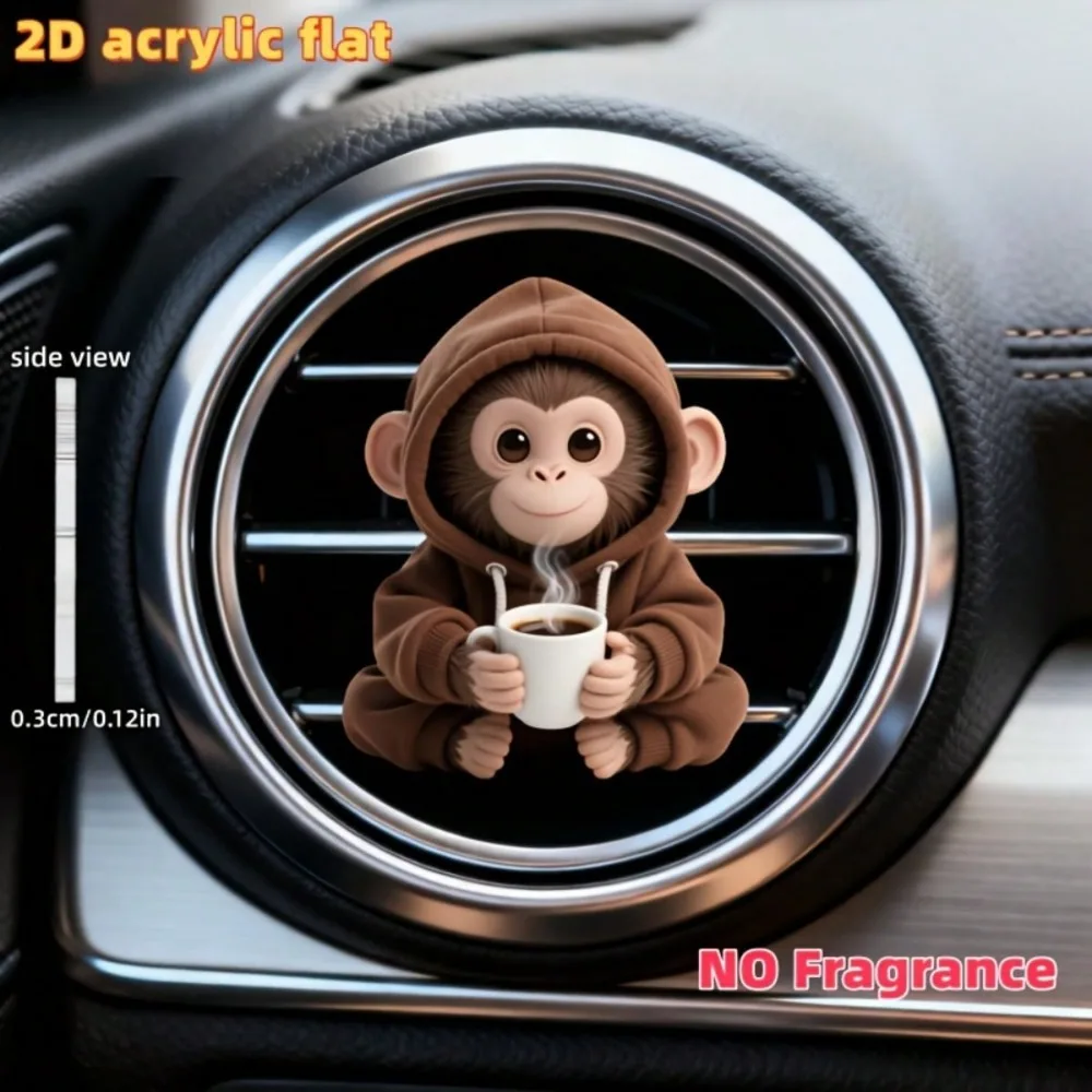 2D Flat Acrylic Cute New Tulip Butterfly Flower Car Aroma Diffuser Stone Car Air Outlet Decoration Car Interior Accessory Craft