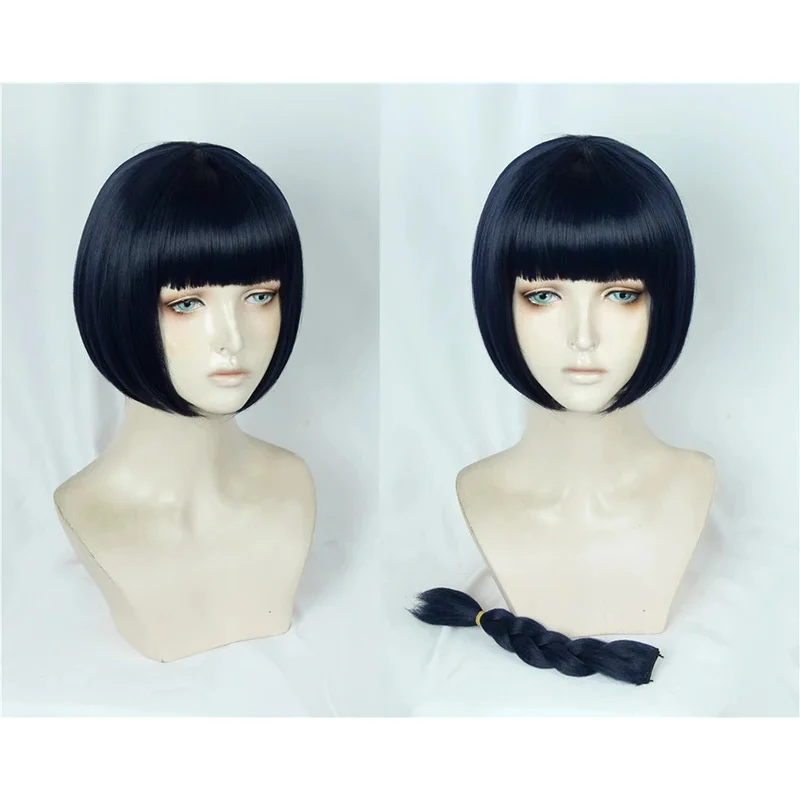 

sisi 2233JoJo's Bizarre Adventure Bruno Bucciarati Short Blue Mixed Heat Resistant Hair Perucas Cosplay Costume + Free Wig C