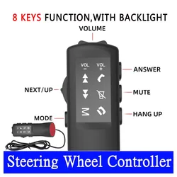 Universal 8keys Steering Wheel Button Control for Android Car Radio Navigation Multifunctional Remote Controller SWC Accessories