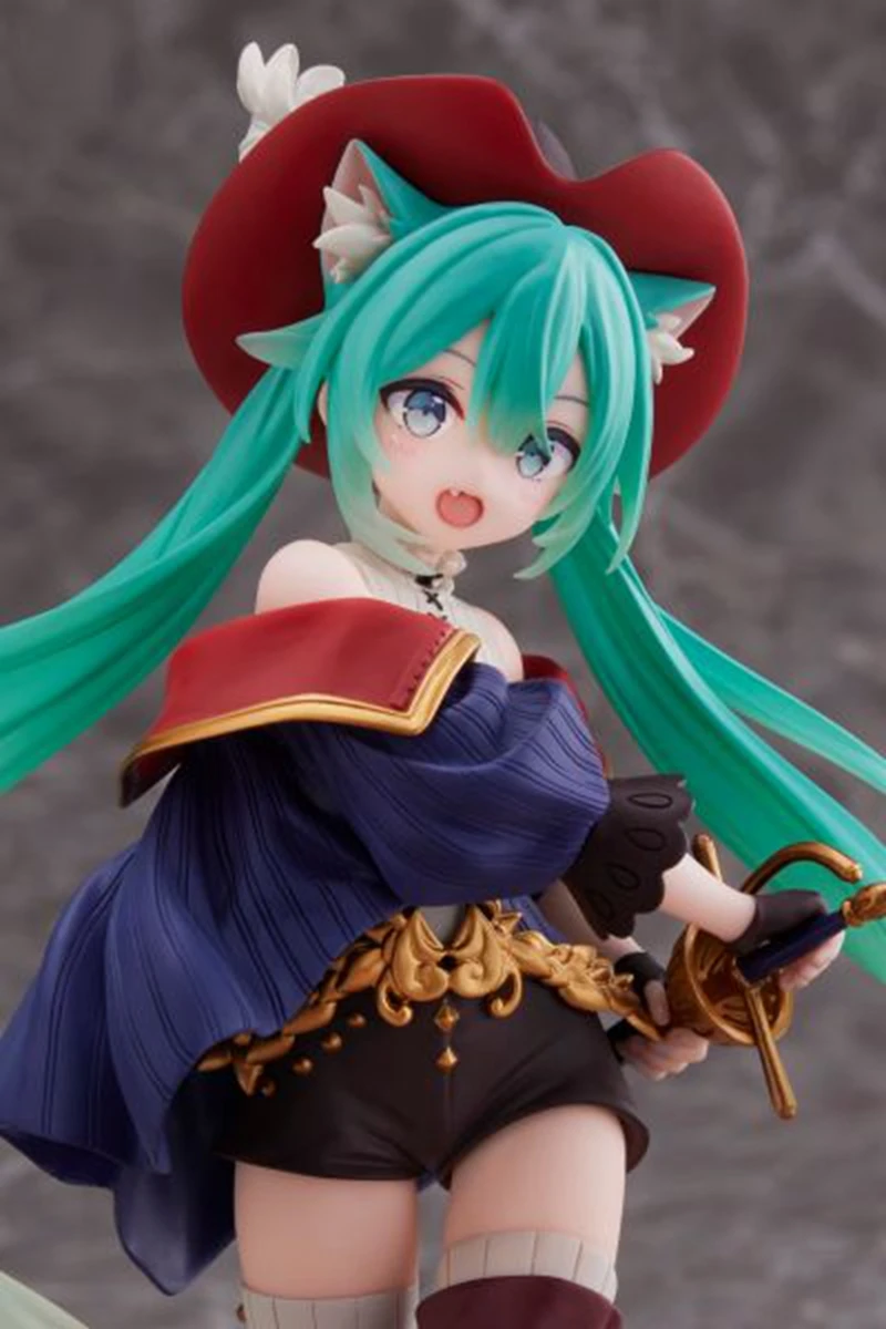 18cm Hatsune Miku figurka Anime Kawaii bajkowa kraina czarów Hatsune Miku kotka w butach figurki zabawka do kolekcjonowania dla dorosłych