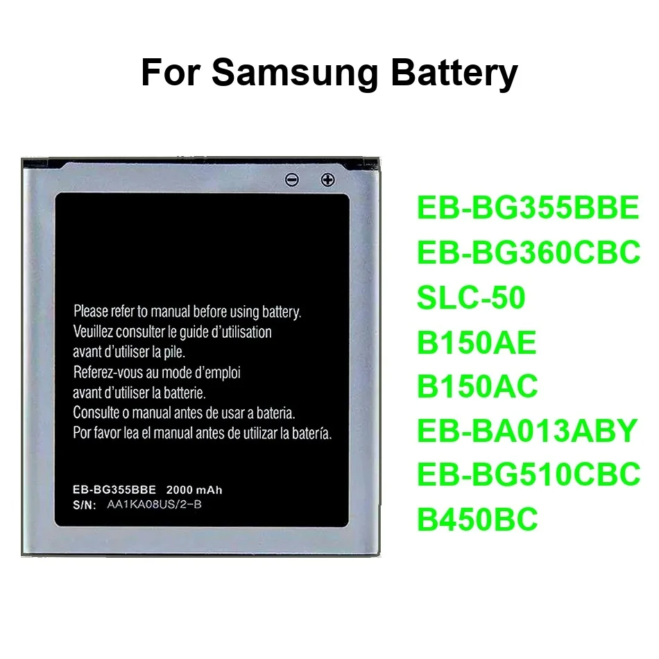 

Аккумулятор EB-BG355BBE B150AE для Samsung Galaxy A01 A03 J2 2-ядерный A3 GT Prime SM-A013d SM-A013f SM-A013g SM-A032f Max 4G