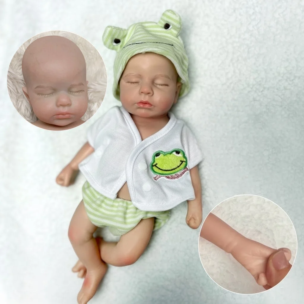 13Inch Open Mouth Loulou Girl&Boy Full Body Soft Silicone Doll Painted Bebe Reborn Doll For Kid Reborn De Silicona Cuerpo Entero