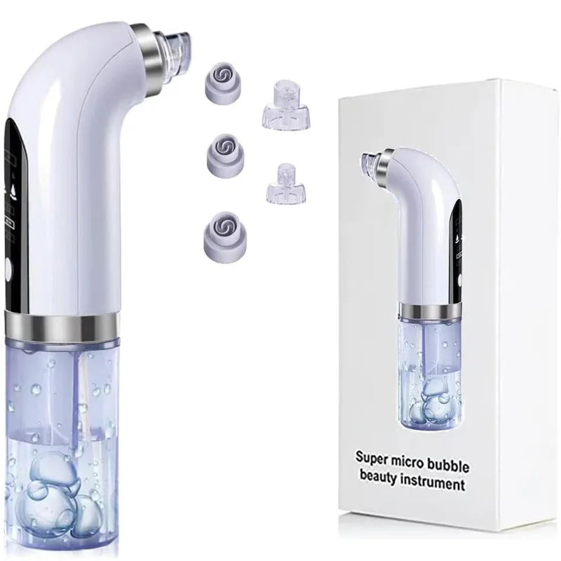 Super Micro Bubble Facial Machine Handheld Beauty Instrument Blackhead Remover Facial Vacuum Pore Blackhead Cleaner