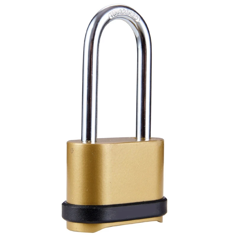 

1 Piece Padlock, Extended Lock Hook Bottom Four Zinc Alloy All-Metal Long Hook Combination Lock