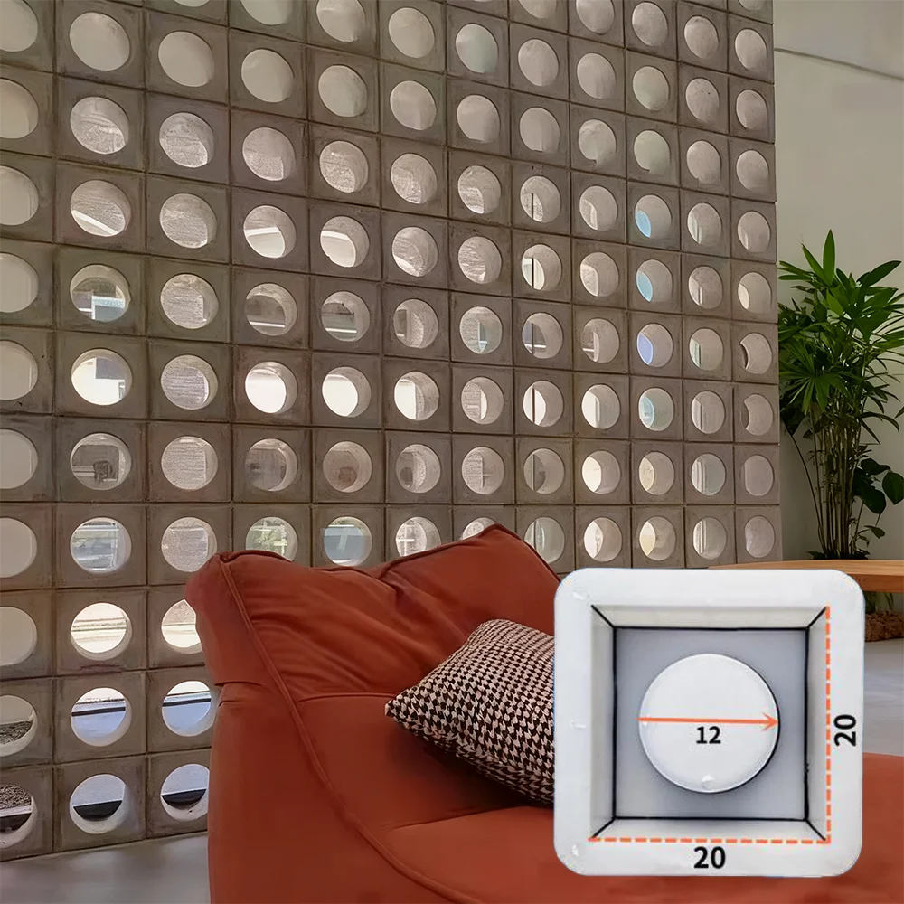 

20 20 10CM Antique Cement Flower Pane Mold Fence Wall Decoration Hollow Ventilation Flower Wall Brick Abrasive