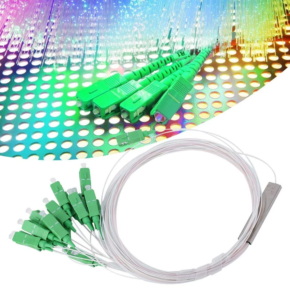 SQPP-1X16 Optical Splitter   0.9SM SC/APC PLC Type Micro Fiber Optic Splitter For Home Wiring Engineering Project