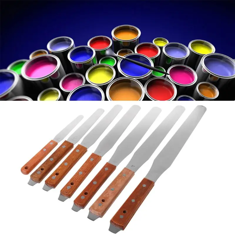 Stainless Steel Inking Paint Glue Mixing Knife Draw Spatula Scrape Texture Scraper  Construction Decoration Tools