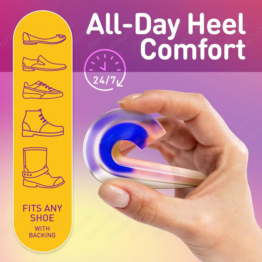 Silicone Half Insoles for Shoes Man Woman Plantar Fasciitis Pain Relief Gel Heel Cup Inserts Comfortable Foot Support Heel Pads