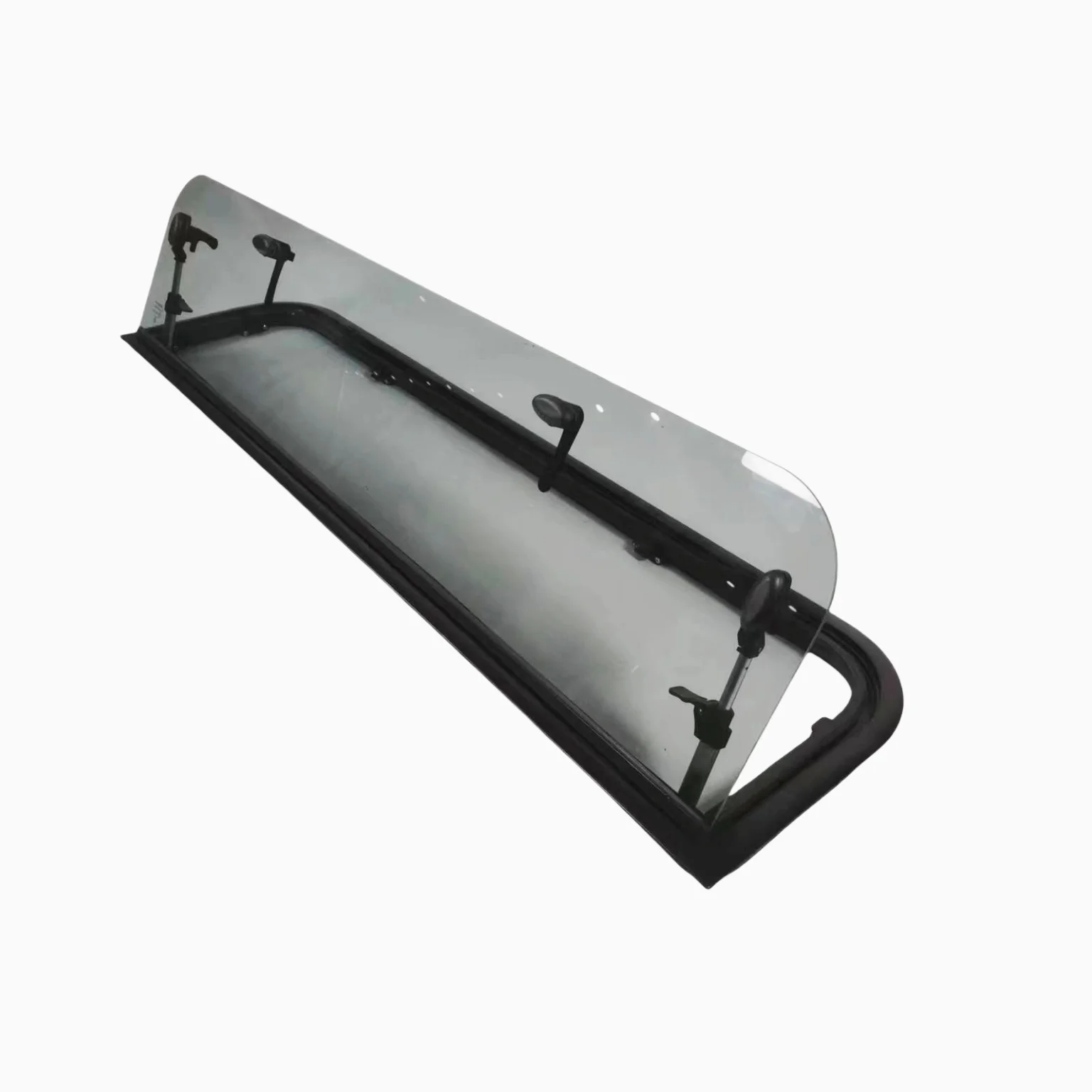 MAYGOOD 1100x345mm 4R90 Tempered Glass Aluminum Alloy Radius Push-out Window with E-Mark Certified for Caravan RV