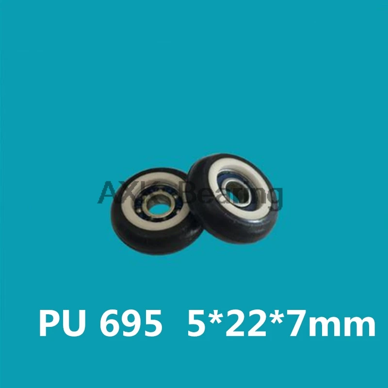 Circular R type injection molded door and window pulley bearing embedded 695/625ZZ size 5*22*7 inner diameter 5