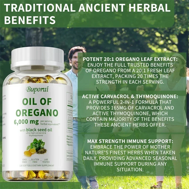 Oil of Oregano Supplements - for Digestion, Detoxification, Heart Health & Intestinal Health, Immune Support - Image 5
