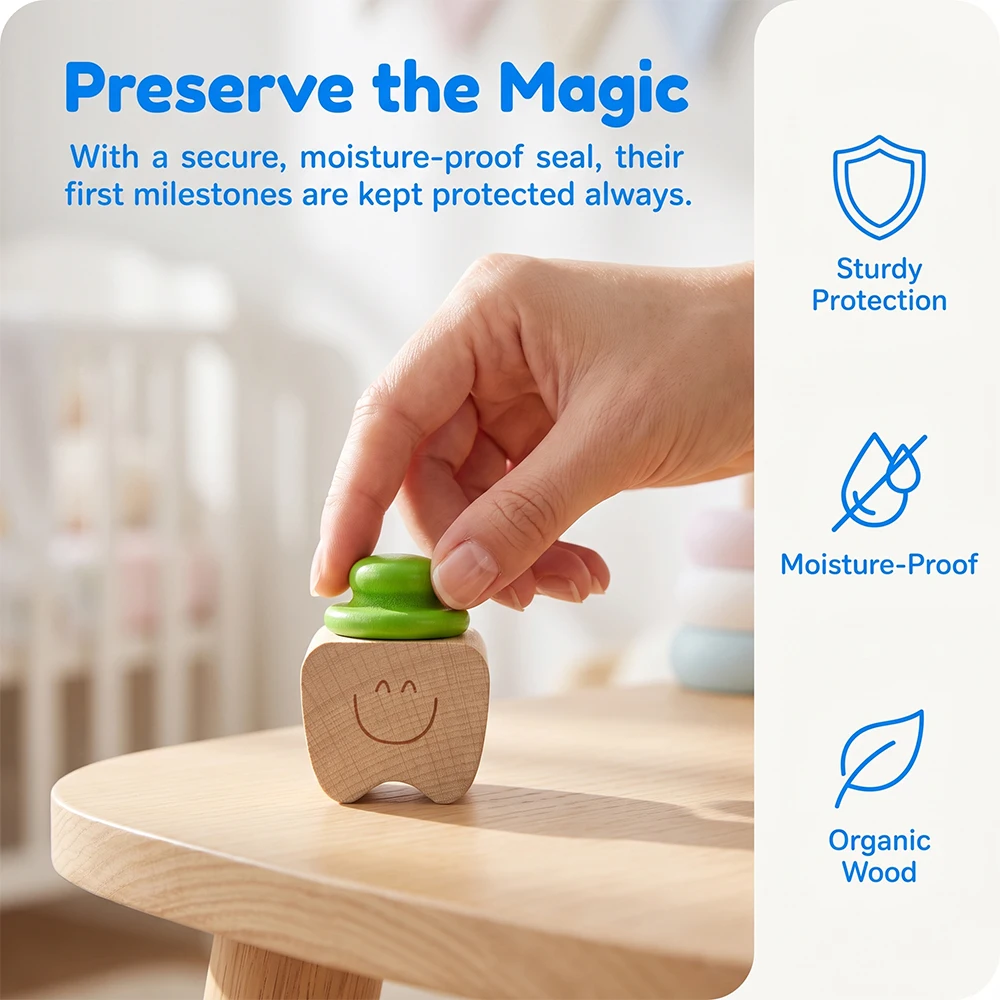 2/5 szt. Drewniane pudełko na  – Baby Keepsake Box recenzja i cena