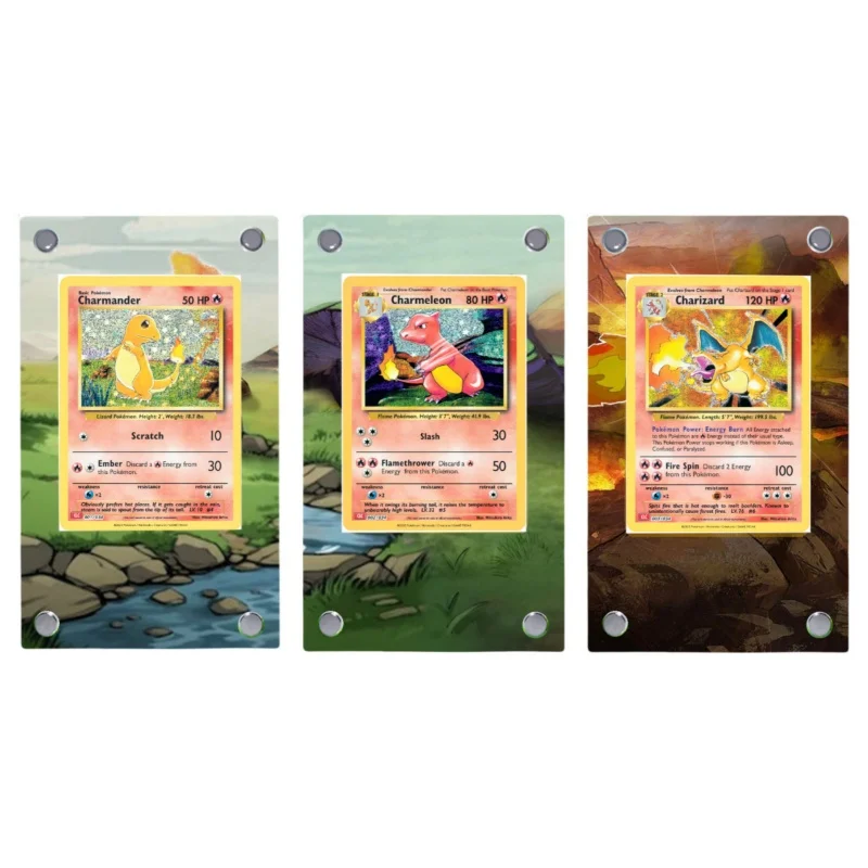 

Charmander Charmeleon Charizard Pokemon Acrylic Extended Painting Stuck Brick Anime Classics Game Collection Card Display Stand