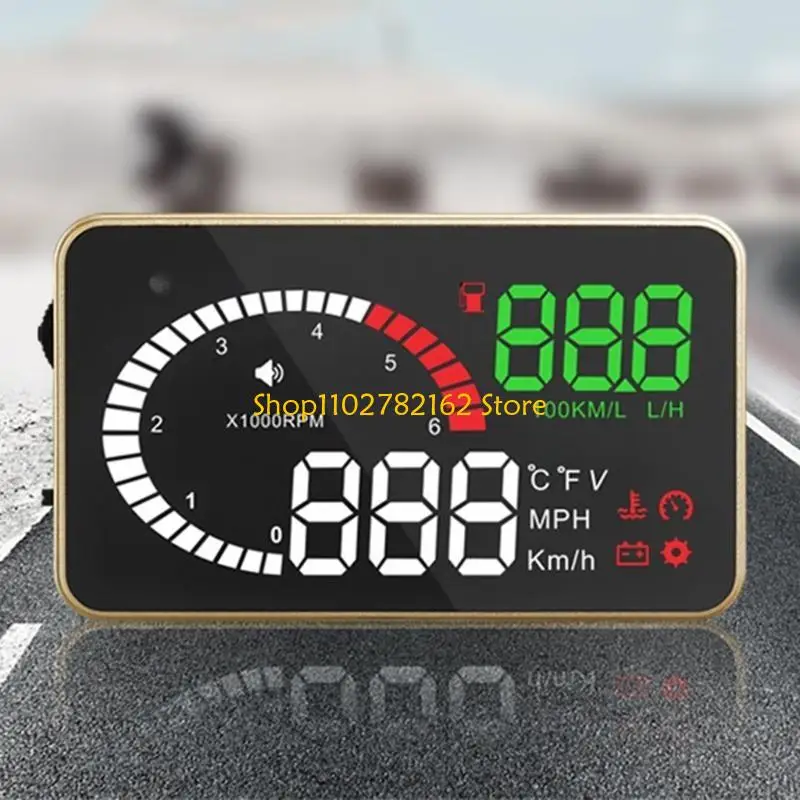 

547B Car Head Up Digital Speedometer Speed KMH Digital HUD Windshield Projector