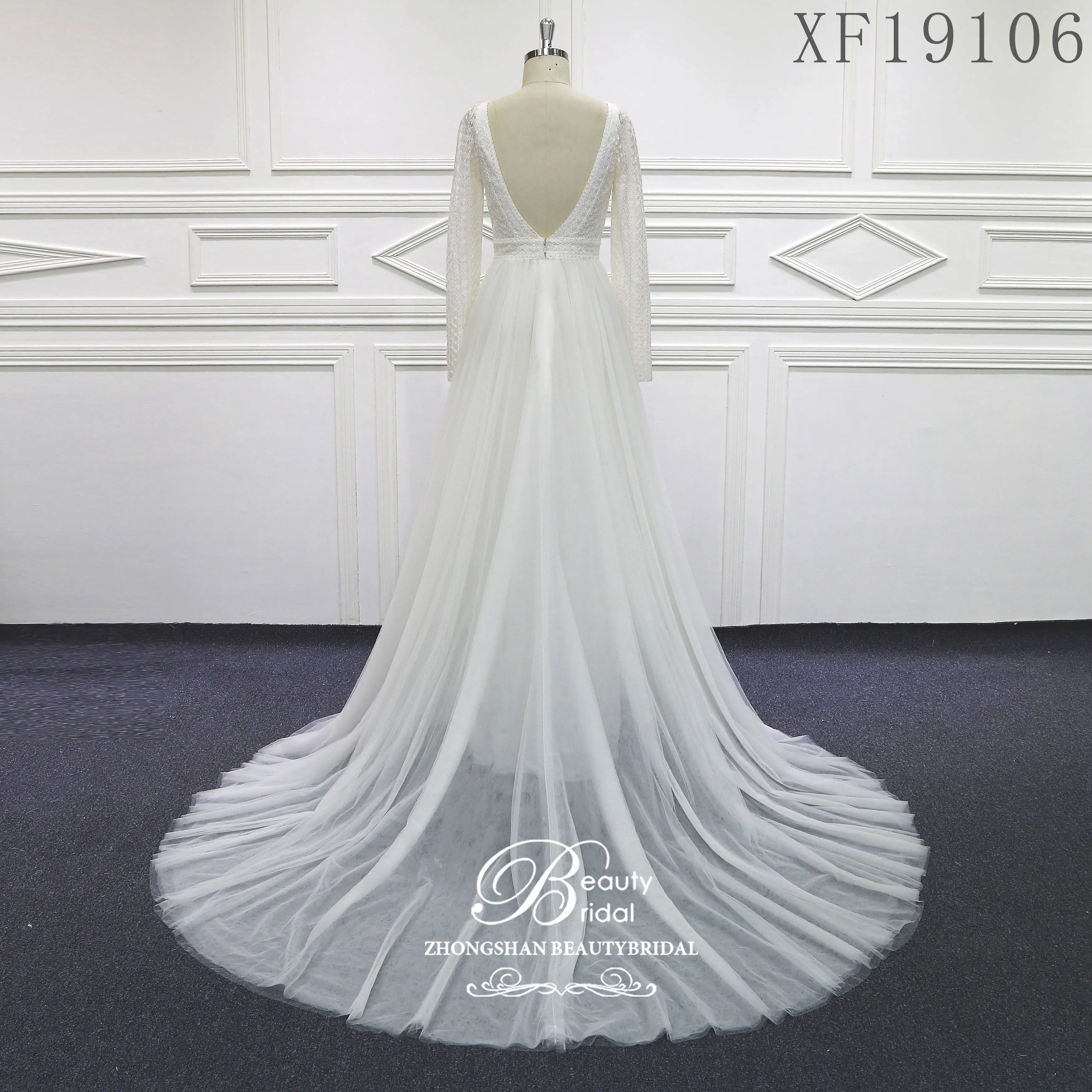 Hot Sale Beautybridal Luxury Bridesmaid Dress 2023 Custom made A-line shape South Korea fabric XF2201