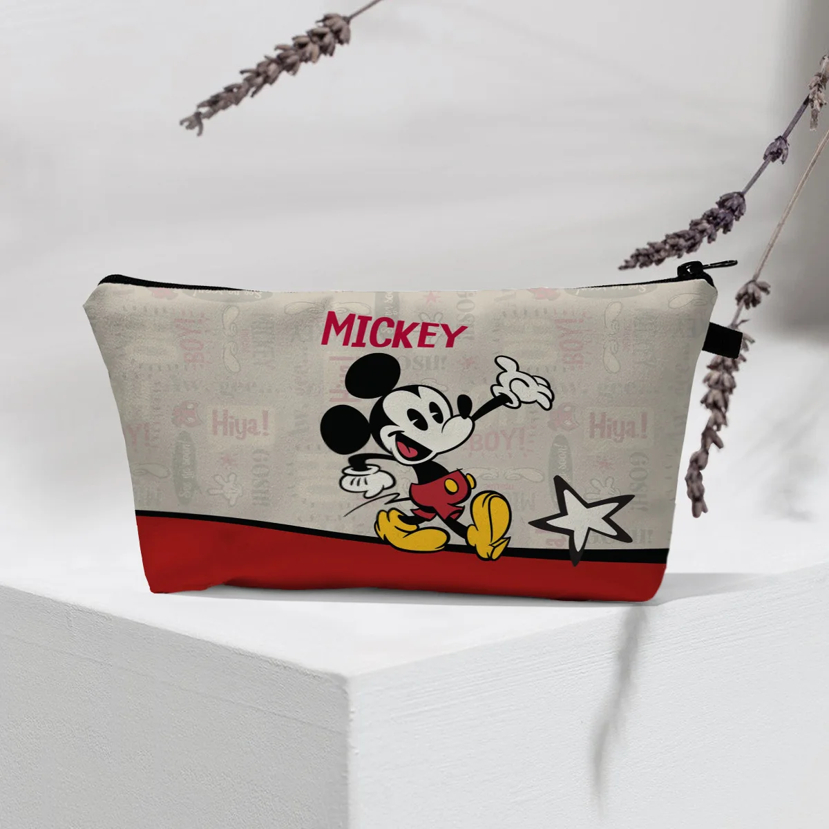 Disney Mickey Minnie Makeup Bag Kawaii Disney Storage Bag Girls Student Travel Multifunctional Bag Washing Bag Pencil Case Gifts