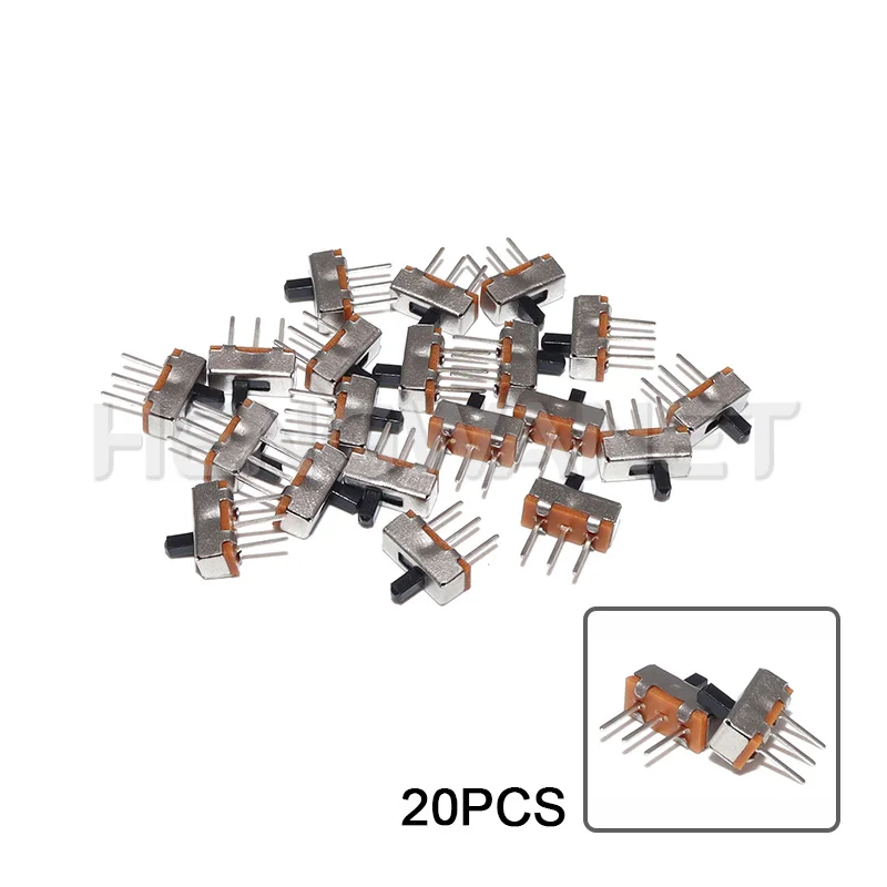 20Pcs 3MM 4MM 5MM 6MM SS12D00 Interruptor On-Off Mini Slide Switch 3pin 1P2T 2 Position High Quality Toggle Switch Handle Length