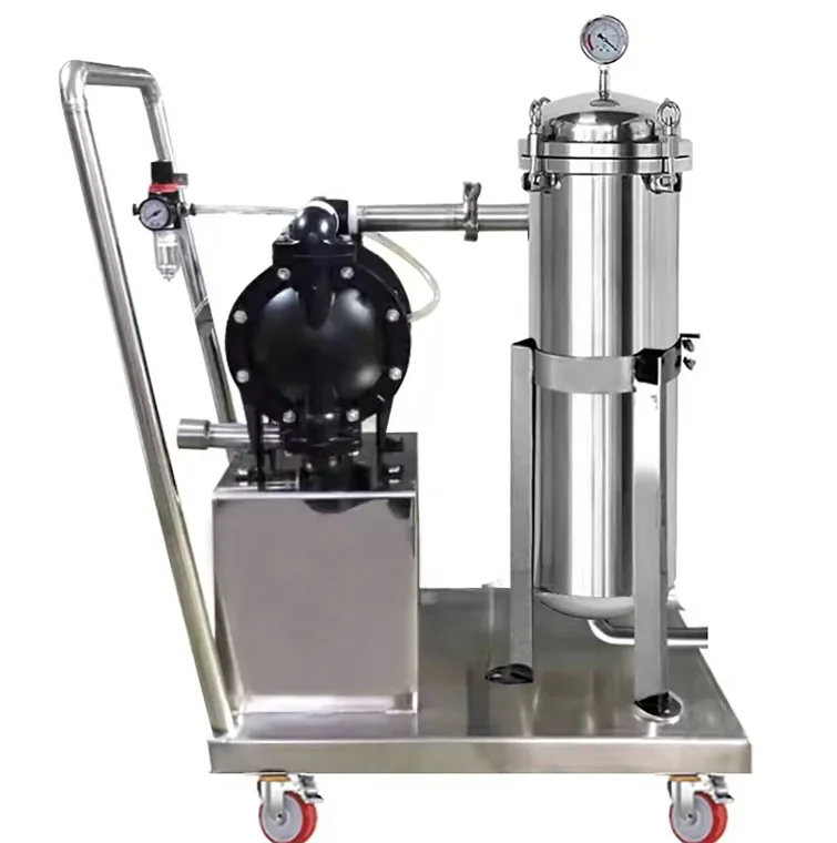 

Industrial 304 Stainless Steel Cart Bag Filter Resin Glue Varnish Paint Pre-Filtration High Flow Durable Construction