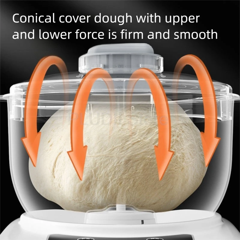 For Bread Pizza Dough Kneading Kitchen 250W Smart Fermentation Function Mixer Machine 7L Automatic Dough Mixer Home Appliance