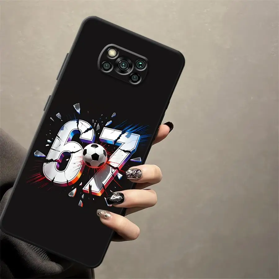 Funda Phone Cover Case for Xiaomi Poco F8 C71 C50 X3 X4 X5 X7 Pro C61 M5 M3 M4 M7 C75 F3 F1 Soccer Number 67 view 6