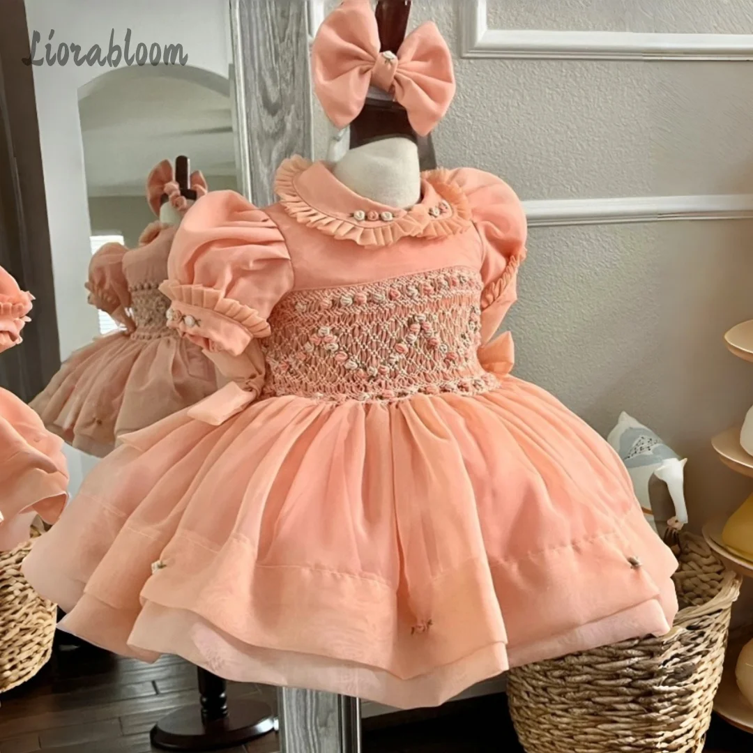

Customized Flower Girl Dress Colorful Dress Intricately Crafted Babydoll Collar Gown Wedding Party Attire свадебное платье