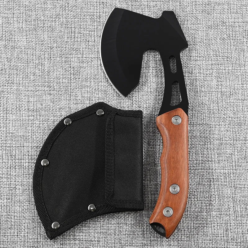 

New Outdoor Ba Hua Mu Handle Multi Functional Portable Hand Axe Camping Defensive Wilderness Emergency Survival Equipment