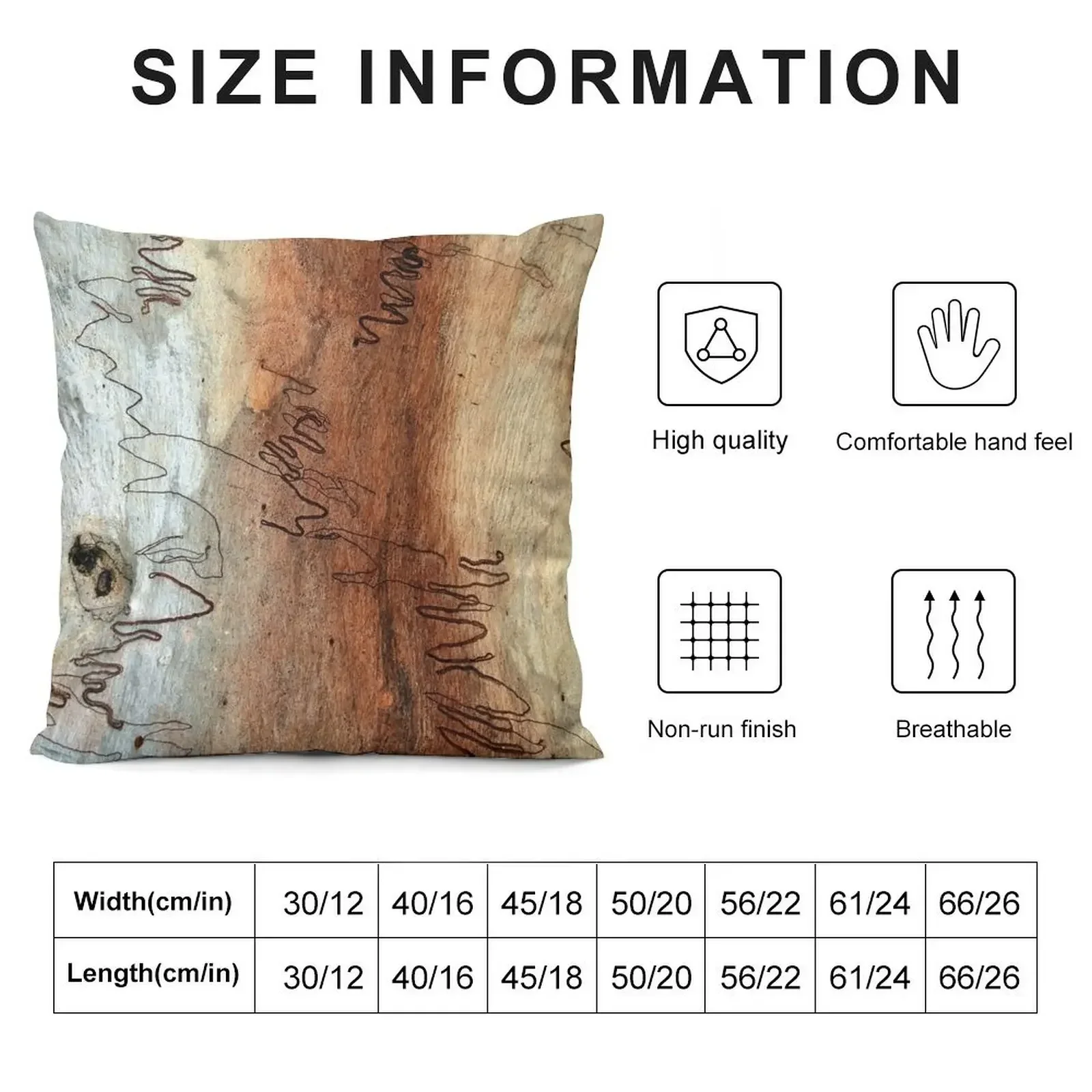 Scribbly Gum Throw Pillow Luxury Living Room Decorative Cushions Decorative Cushions Pillowcases Cushions For Children pillow