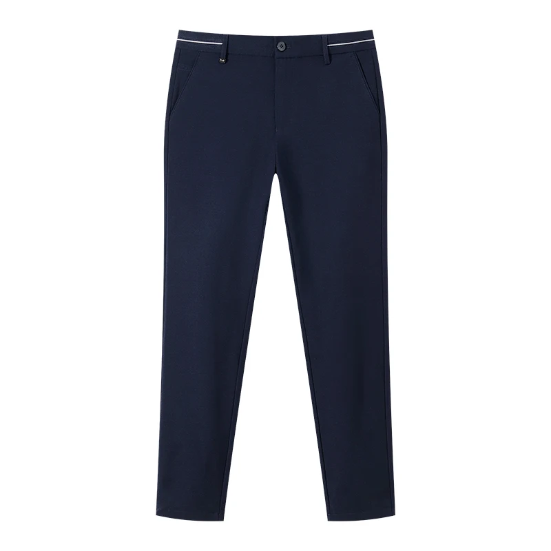 Homesi Men's Slim Fit Straight Leg Woolen Twill Casual Pants Autumn Winter Faion Polyester Fiber Comfortable Leisure Trou...