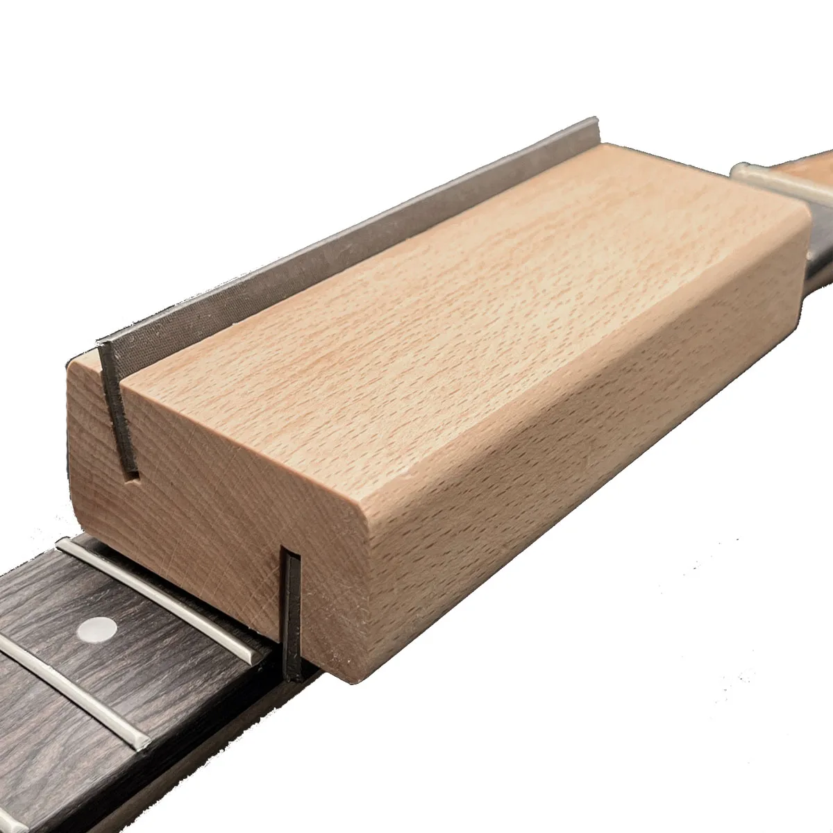 Miwayer 2-in-1 Solid Wood Fret Beveling File - 30° Bevel & 90° Flush File, High Carbon Steel Double-Cut File for Guitar/Bass