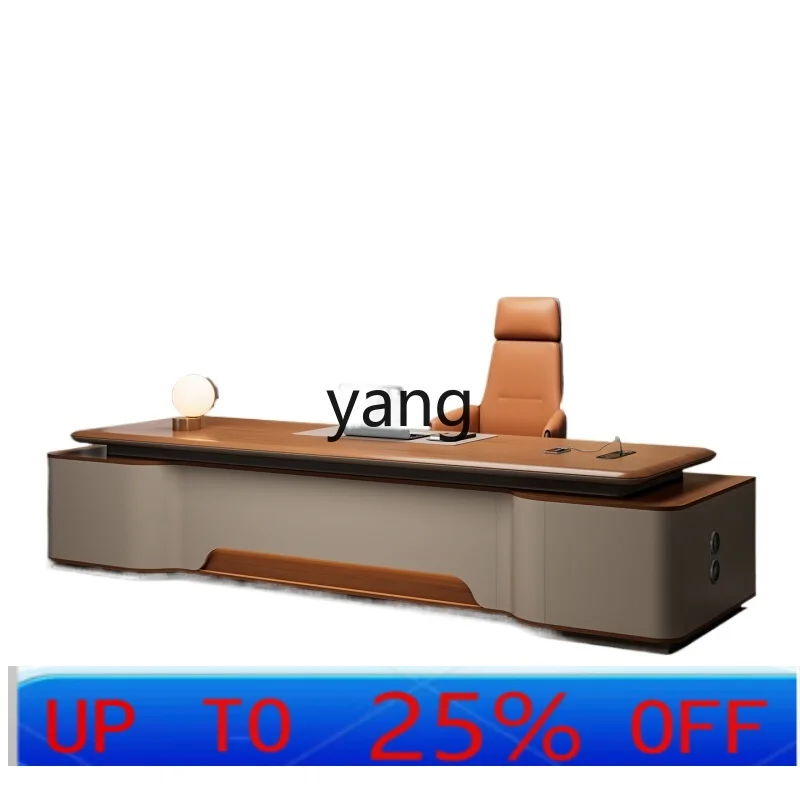 

LTT light luxury atmosphere president desk office furniture manager desk and chair combination