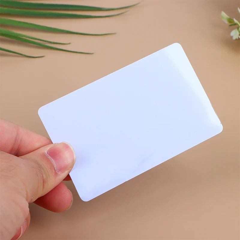 High Glossy Blank PVC Business Card Design Logo Name Thank You ID Card Waterproof and Double Sided Printing NOT NFC Cards