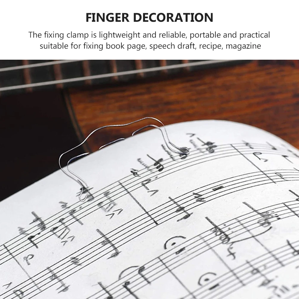 

4Pcs Transparent Acrylic Page Folder Clips for Speech Draft Recipe Book Fixing Clamp Lightweight Practical Excellent