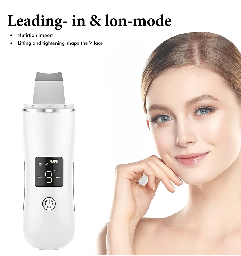 Home Ultrasonic Beauty rimozione di punti neri pulizia del viso strumento di bellezza cura spatola macchina strumento facciale attrezzatura