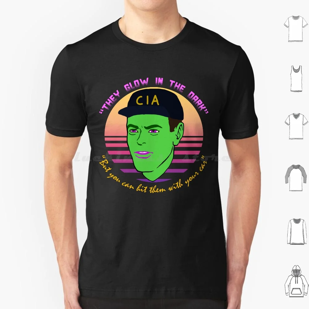They Glow In The Dark-Cia , Undercover , Terry Davis , Meme T Shirt Cotton Men Women DIY Print Templeos Glow In The Dark Cia
