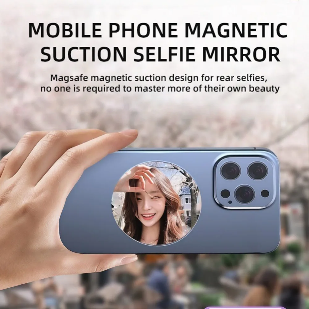 

MagSafe Magnetic Phone Rear Selfie Vlog Mirror HD Photo Assist Camera Convex Mirror for IPhone Samsung Photography Accessories