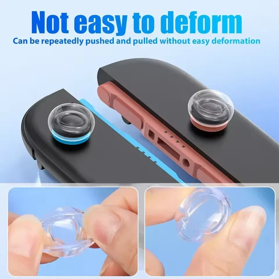 سيليكون قبعات عصا التحكم للتبديل 2 لعبة وحدة التحكم الإبهام قبضة غطاء شفاف عدم الانزلاق Thumbstick غطاء مقبض ل NS Switch2 2025 #2