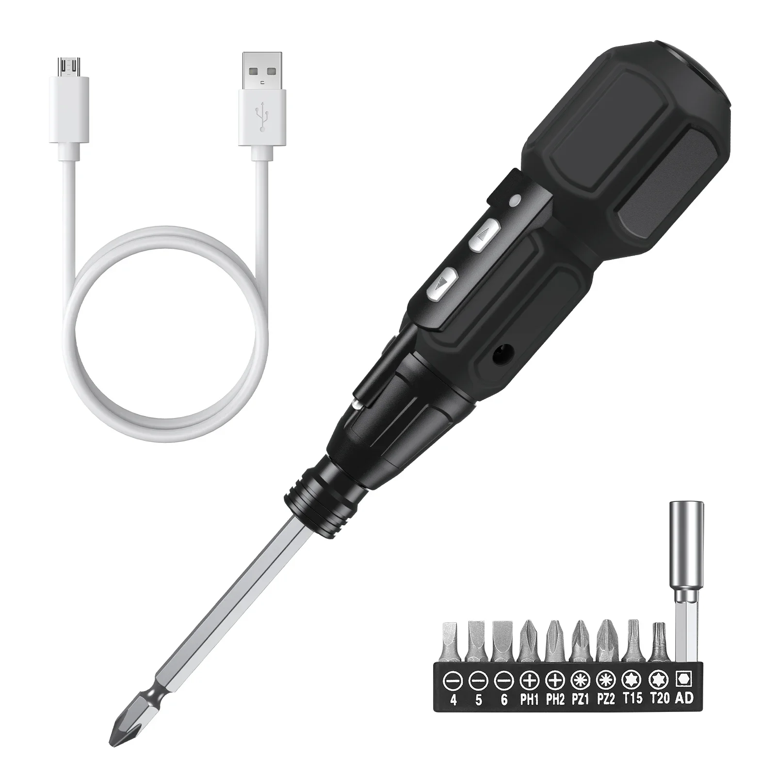 With LED Lights Cordless Electric Screwdriver 9 in 1 Rechargeable Screwdriver Set Portable Automatic Home Repair Tool Kit