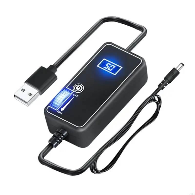 

USB до 5,5x2,1 мм 50 -скоростного контроллера регулируемого контроллера вентилятора с температурным дисплеем для вентилятора с