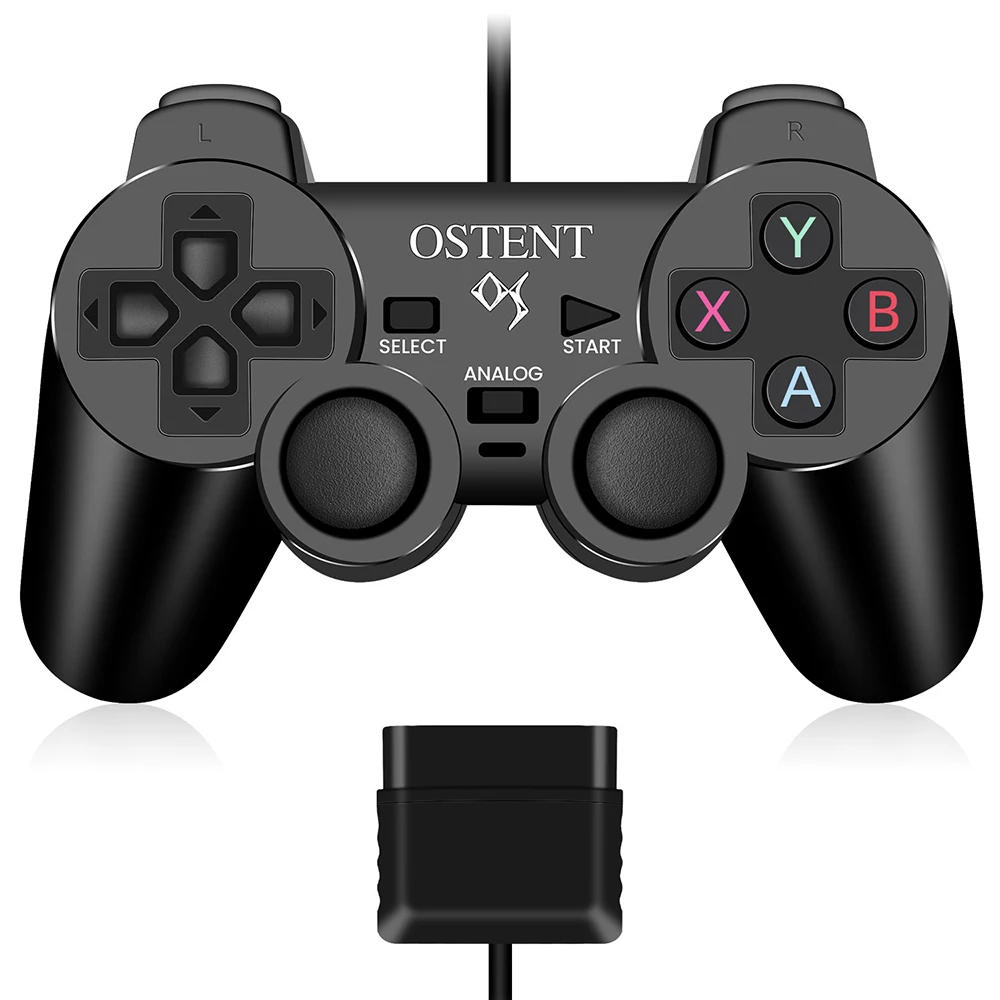 

OSTENT Wired Analog Controller Gamepad Joystick Joypad for Sony Playstation PS2 PS1 PS One PSX Console Dual Shock Vibration