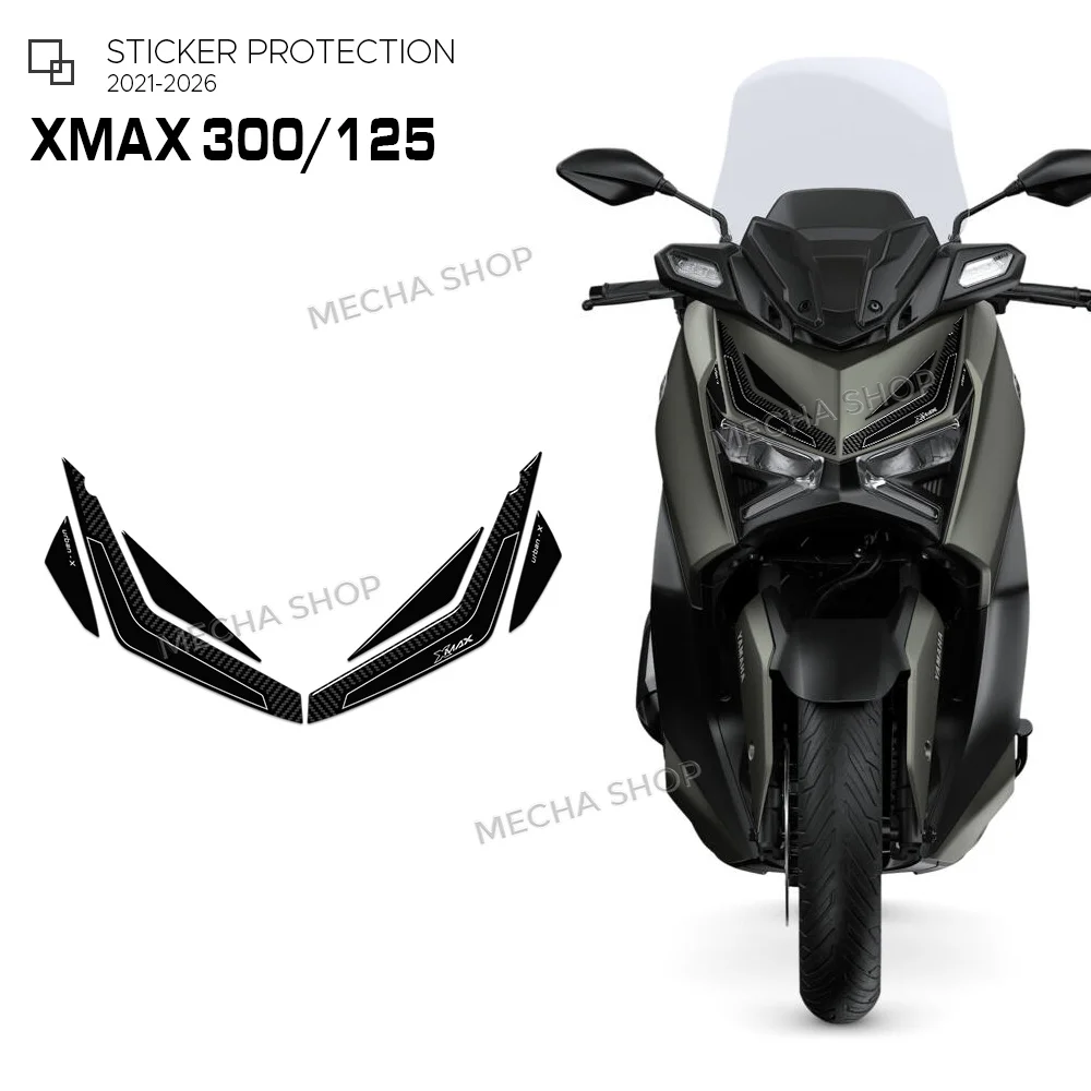 

Для XMax 300 XMAX125: Аксессуары 2023-2026, 3D-наклейки, защитный комплект для маски фары