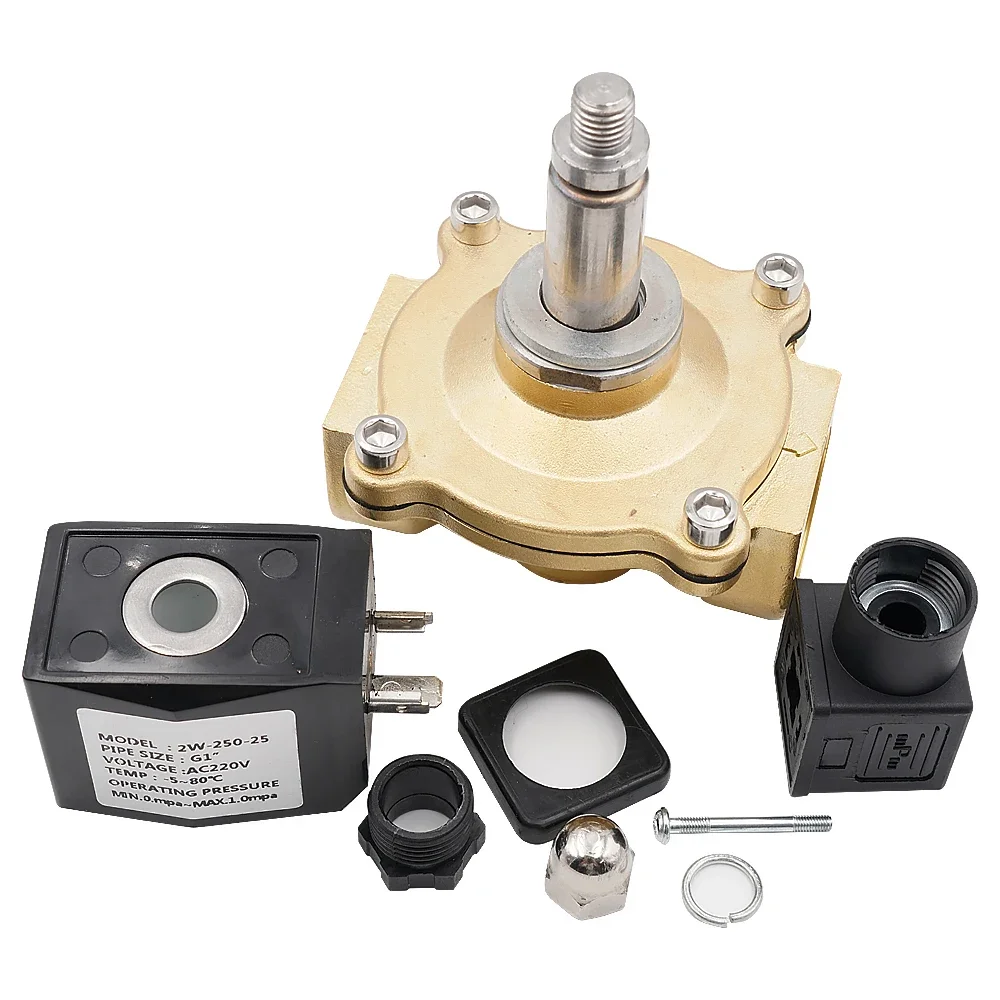 Normally Closed Solenoid Water Valve - IP65 Fully Enclosed Coil G3/8" G1/2" G3/4" G1" G1-1/4" G1-1/2" G2" AC220V DC12V DC24V