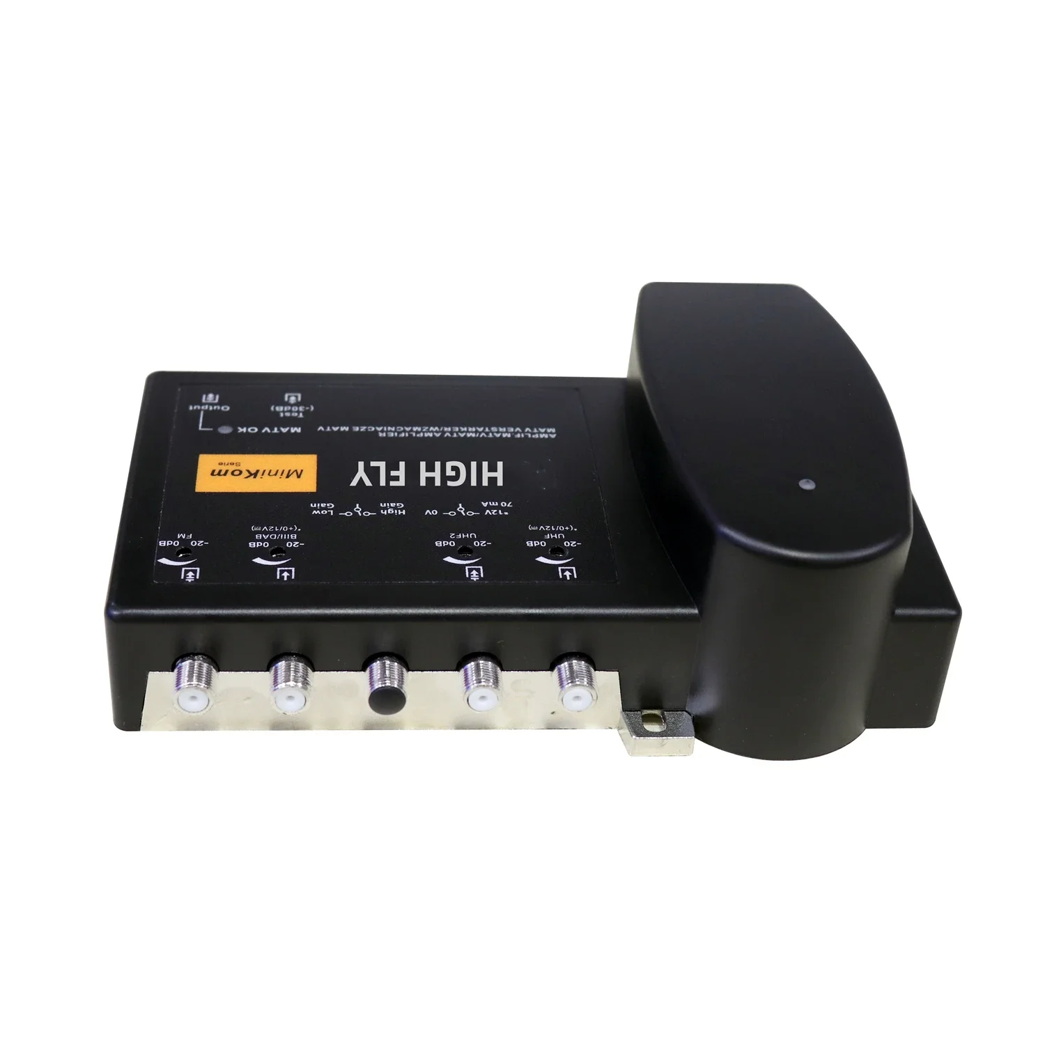 Highfly 539201 STA-T31 4 inputs FM-BIII/DAB-UHF-UHF MiniKom F broadband CATV multiband antenna amplifier