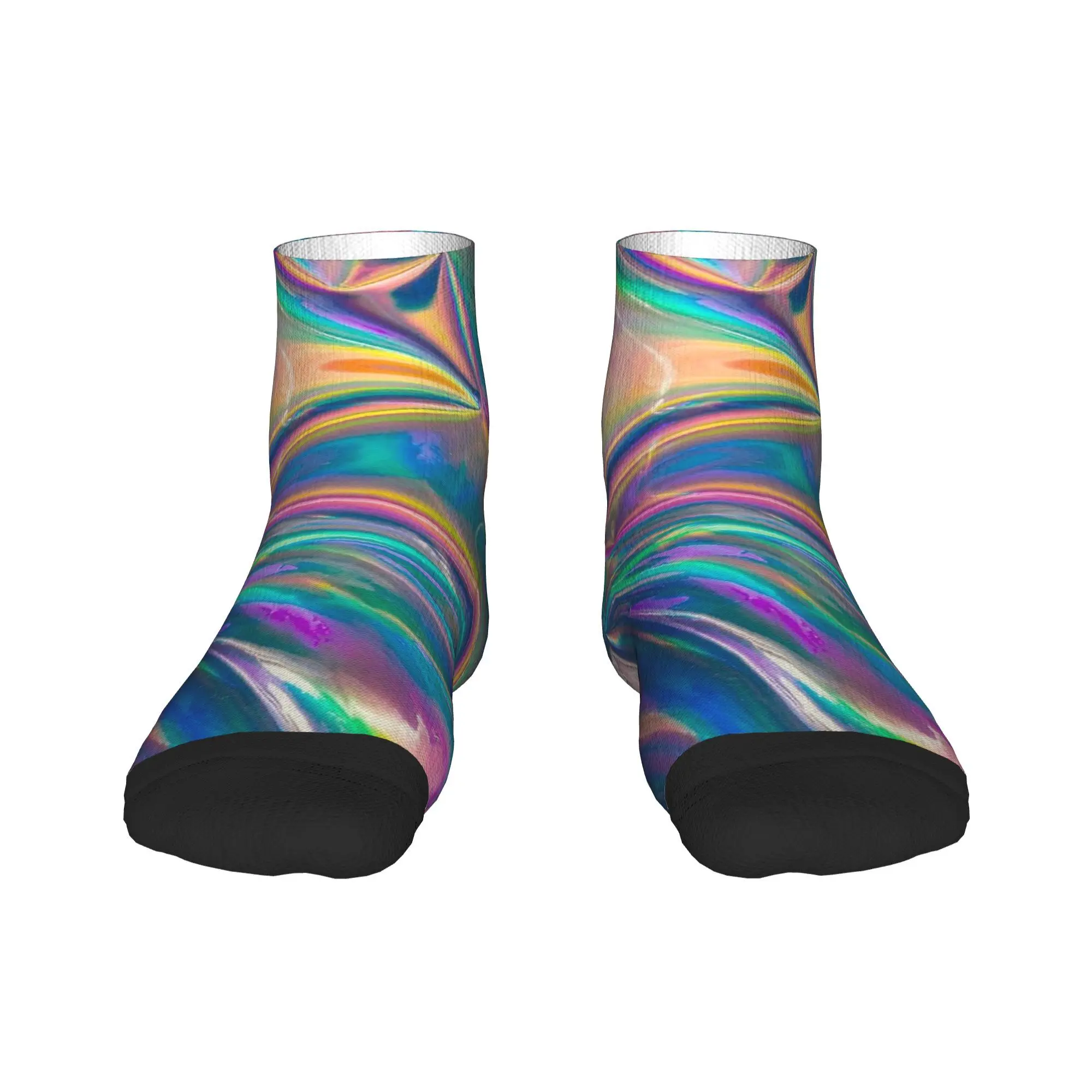 

Holographic Socks Harajuku Sweat Absorbing Stockings All Season Socks Accessories for Man's Woman's Gifts