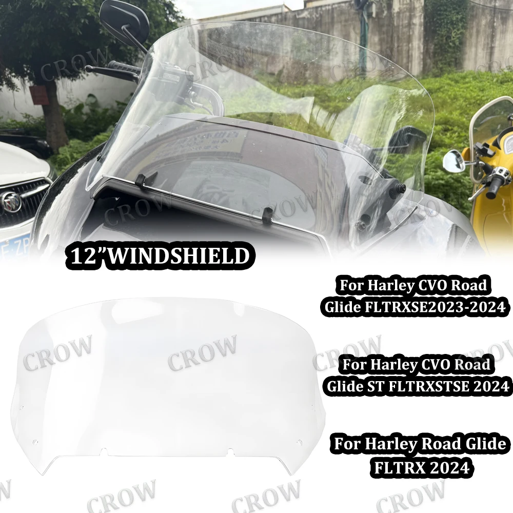 

NEW 12" Windshield Screen Windscreen Fit For Harley CVO Road Glide (FLTRXSE) 2023-24